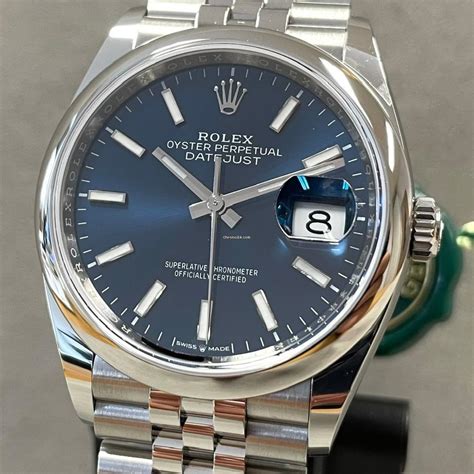 rolex datejust 36 blaues zifferblatt|rolex datejust 36mm for sale.